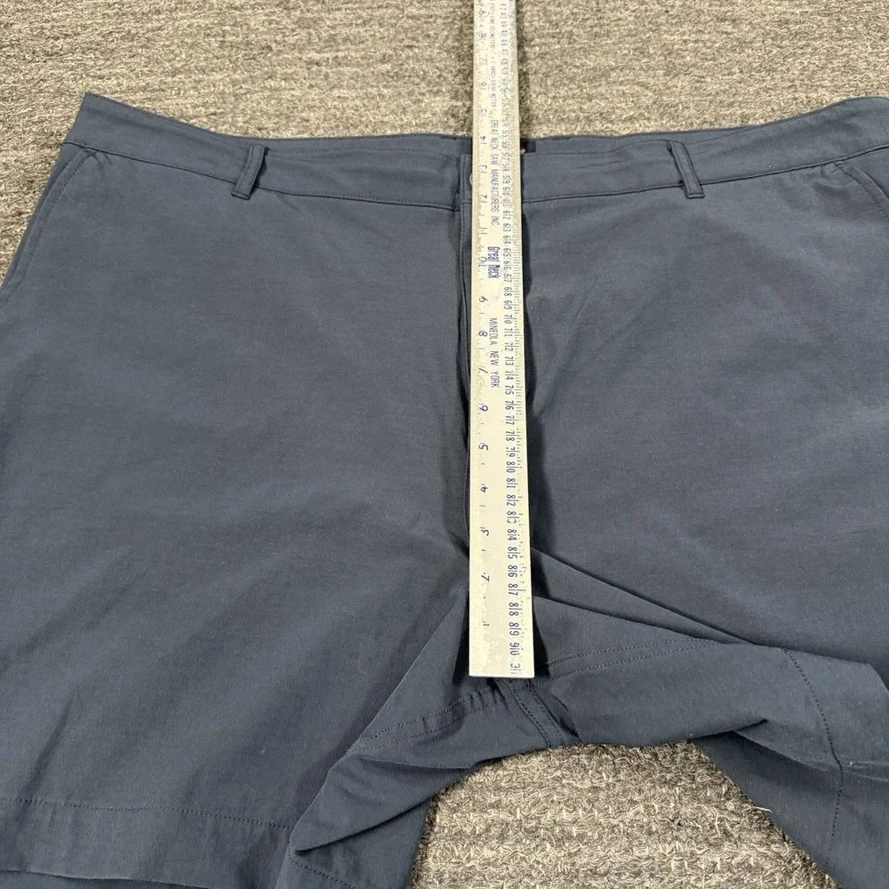 Faherty All Day Chino Shorts Mens 42 Blue Logo Cotton Stretch High Rise Outdoor